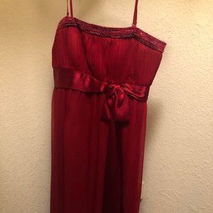 Red Chiffon Formal Dress